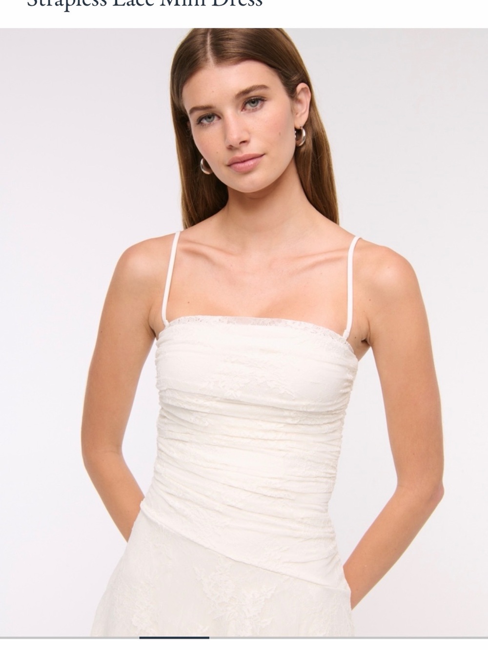 Abercrombie & Fitch Strapless White Lace Mini Dress - Picture 4 of 4